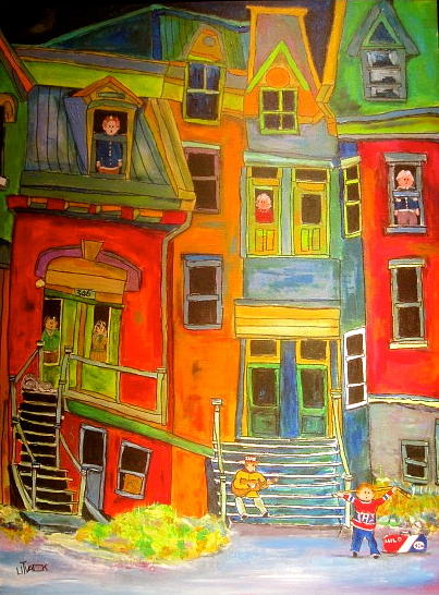 The Burko Apartments Painting by Michael Litvack