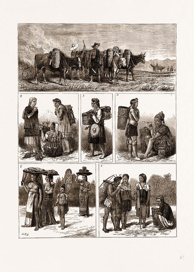 Mountain Drawing - The Burmese Frontier Difficulty by Litz Collection