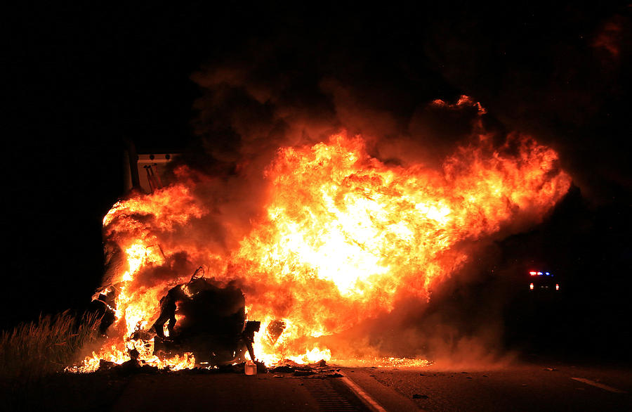The Burning Truck Photograph by Christopher McKenzie