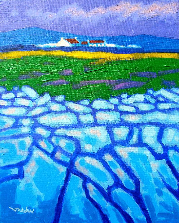 Mountain Painting - The Burren County Clare Ireland by John  Nolan