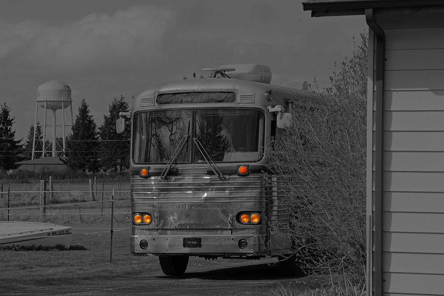 Transportation Photograph - The Bus Not Taken by Tikvahs Hope