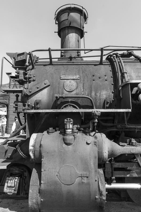 Colorado Historic Railroad Photograph - The Business End BW by Jim Baker