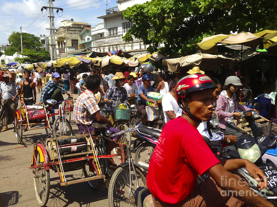 The Bustling Traffic on 27th Street Zay Cho Street Market Mandalay Burma Photograph by PIXELS  XPOSED Ralph A Ledergerber Photography