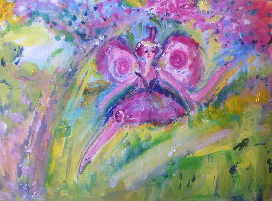 The butterfly in the sunlight Painting by Judith Desrosiers