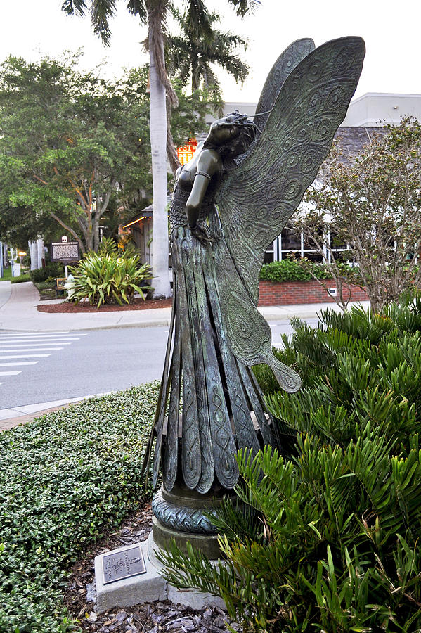 The Butterfly Lady Statue Sarasota Florida Usa Photograph