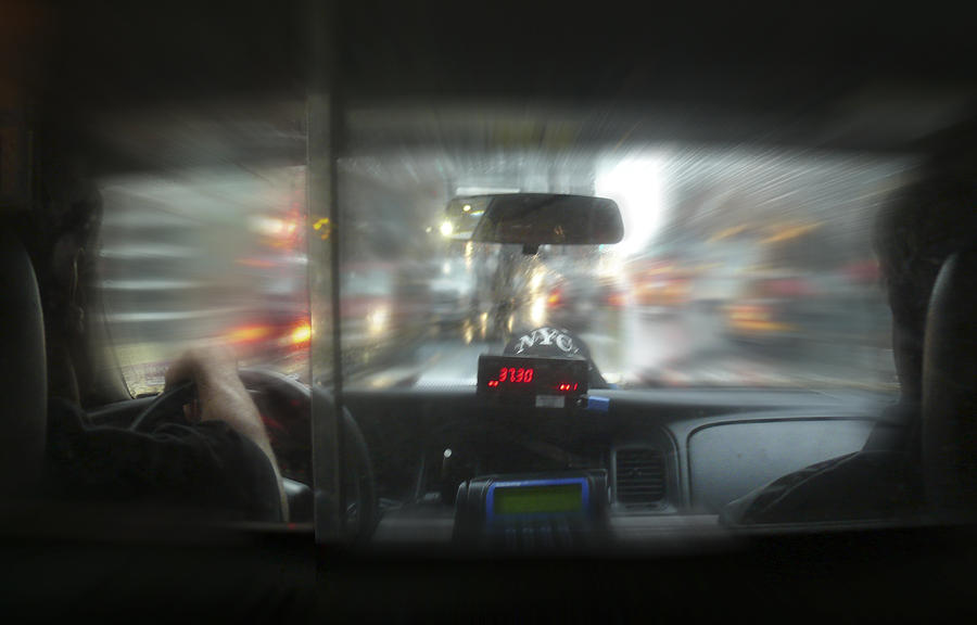New York City Photograph - The Cab Ride by Mike McGlothlen