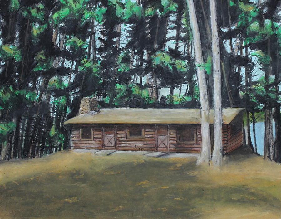 Nature Painting - The Cabin by Jeanne Fischer