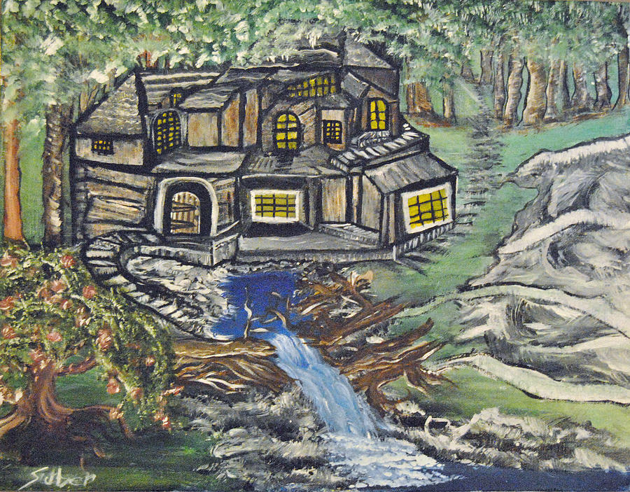 The Cabin Painting by Suzanne Surber