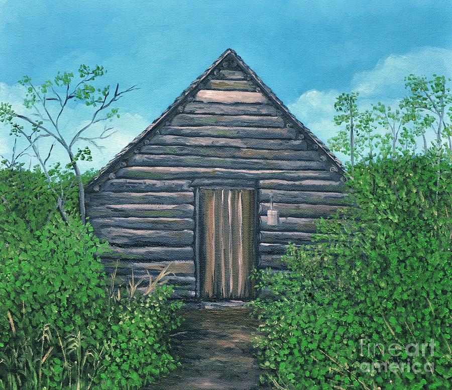 Cabin Painting - The Cabin that Hans Built by Reb Frost
