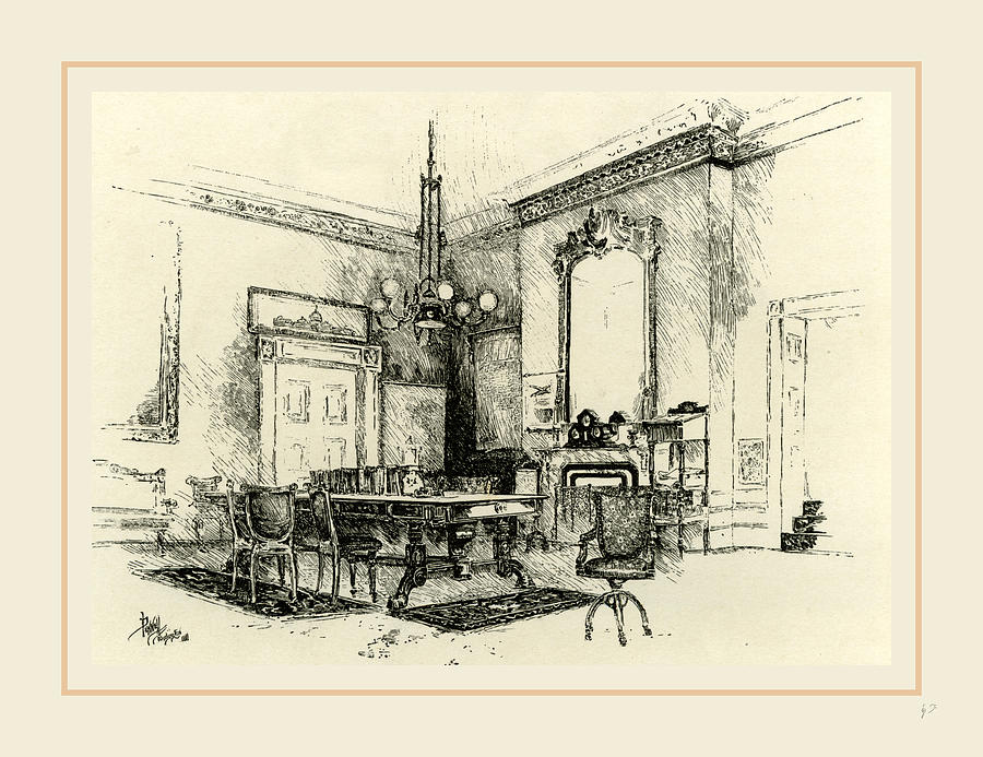 The Cabinet Room White House 19th Century Drawing By Liszt Collection   The Cabinet Room White House 19th Century Liszt Collection 