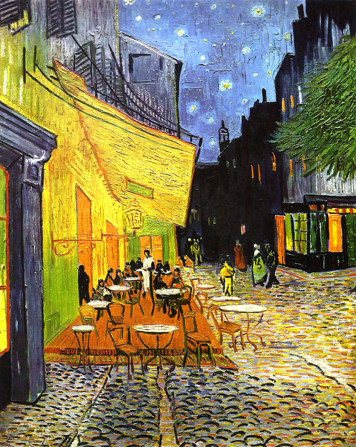 Vincent Van Gogh Painting - The Cafe Terrace on the Place du Forum by Vincent van Gogh