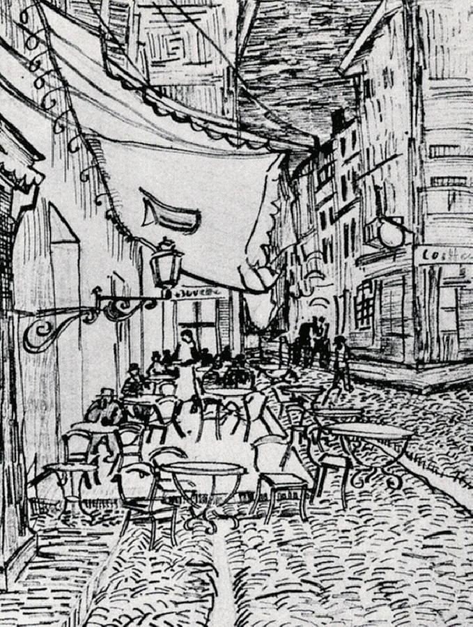 Restaurant terrace sketch stock vector. Illustration of empty - 45264103