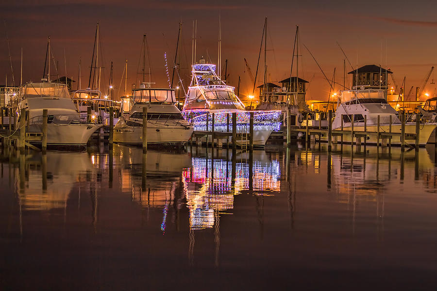 The Cajun Queen - Christmas on the Water Photograph by Brian Wright