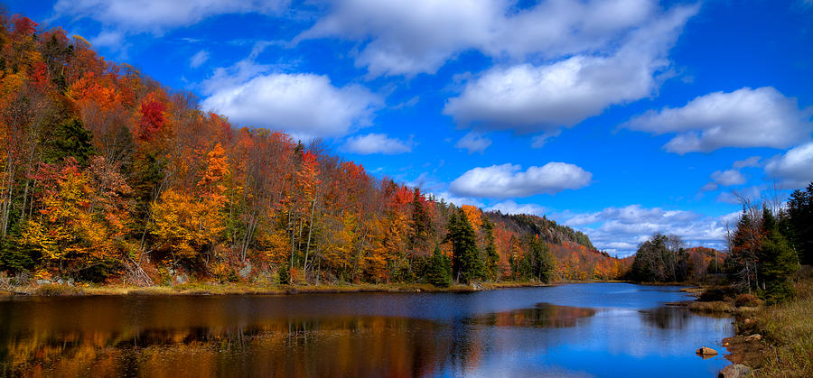 The Calm of Autumn at Bald Mountain Pond Photograph by David Patterson