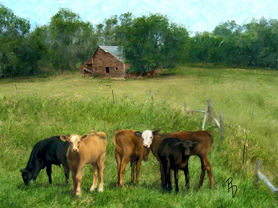 The Calves of Colfax County Digital Art by Ric Darrell