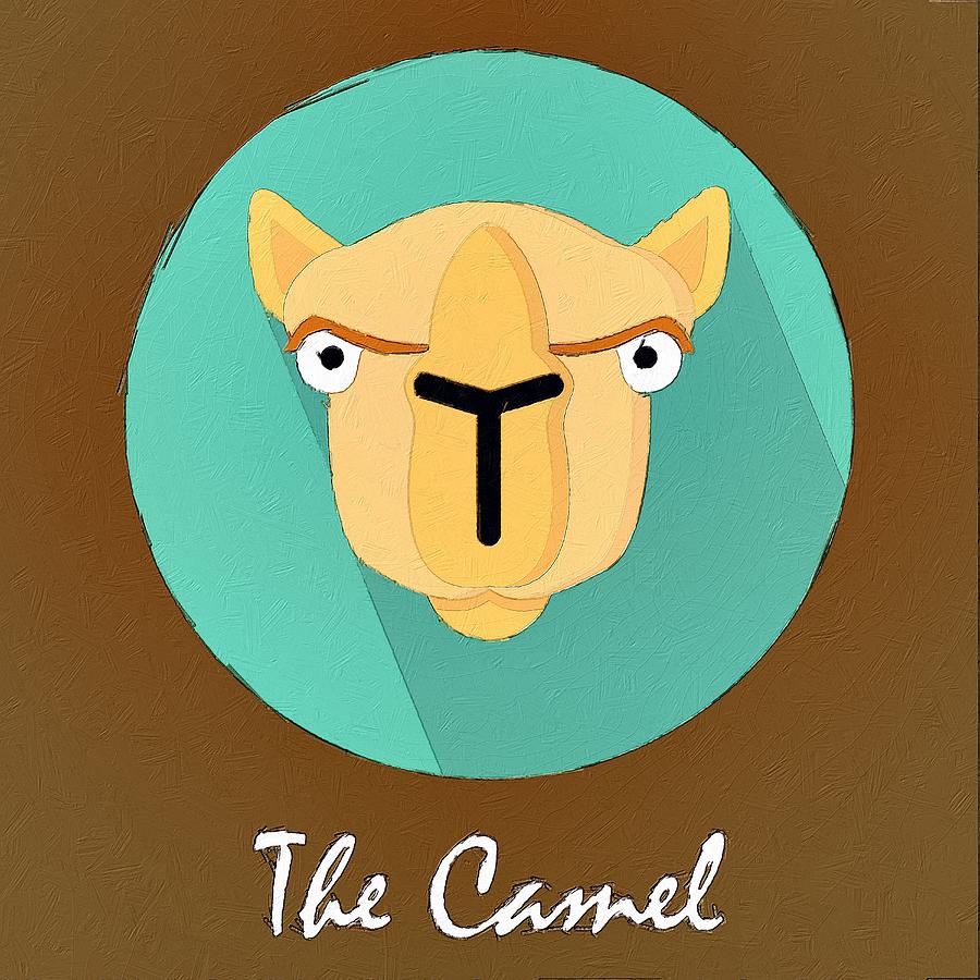The Camel Cute Portrait Painting by Florian Rodarte