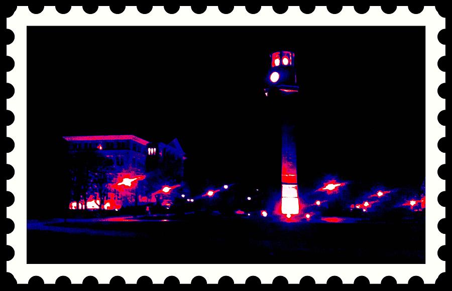 Purple Photograph - The Campus At Night by Art Speakman Purple Photograph - The Campus At Night by Art Speakman