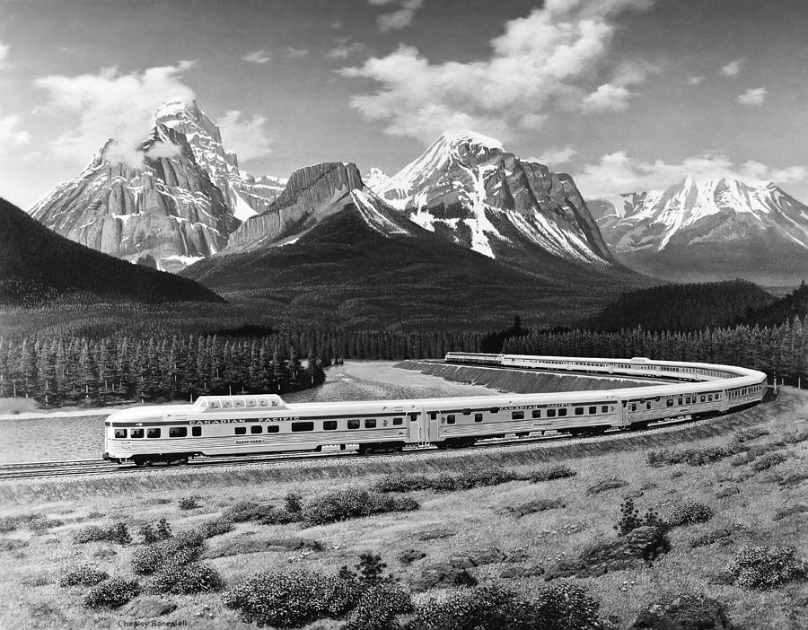 Architecture Photograph - The Canadian Train by Underwood Archives