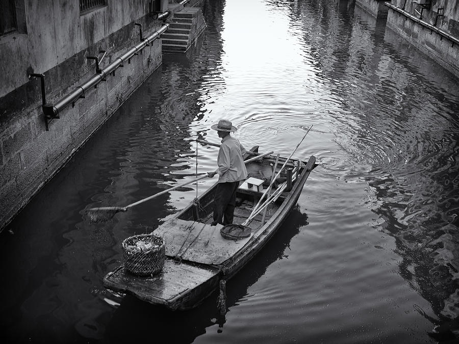 The Canal Cleaner Photograph by Robert Knight