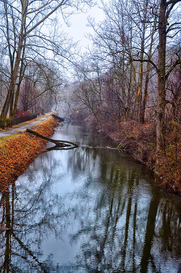 Fall Photograph - The Canal near New Hope Pa by Bill Cannon