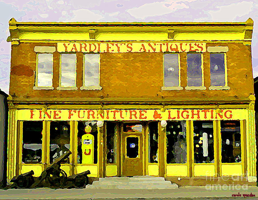 The Cannons Roar At Yardleys Antiques On Bank St Old Ottawa Streetscenes Glebe Paintings  Painting by Carole Spandau
