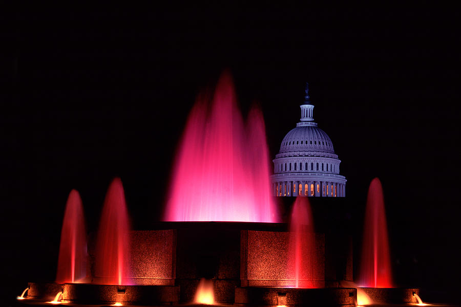 The Capitol in night color Photograph by Joe Connors