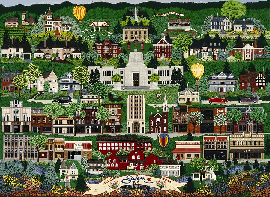 The Capitol Salem Painting by Jennifer Lake