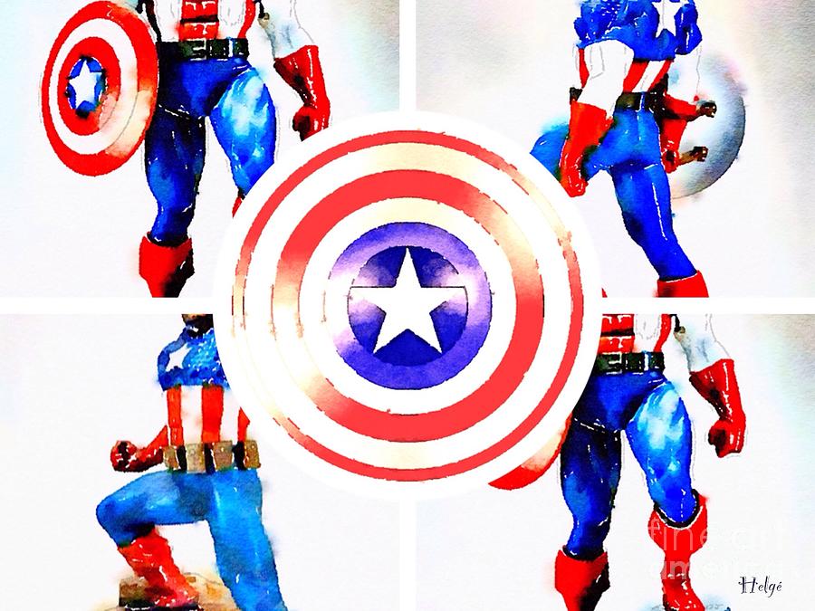 The Captains Shield Digital Art by HELGE Art Gallery