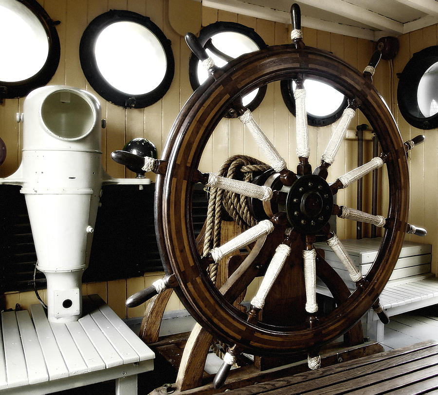 The Captains Wheel   Photograph by Raymond Earley