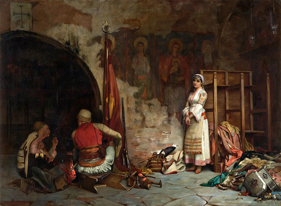 The Captive. Turkish Plunder Painting by Theodoros Rallis