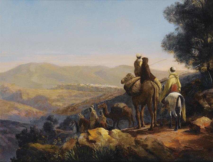 Quran Painting - The Caravan Near Constantine by Celestial Images