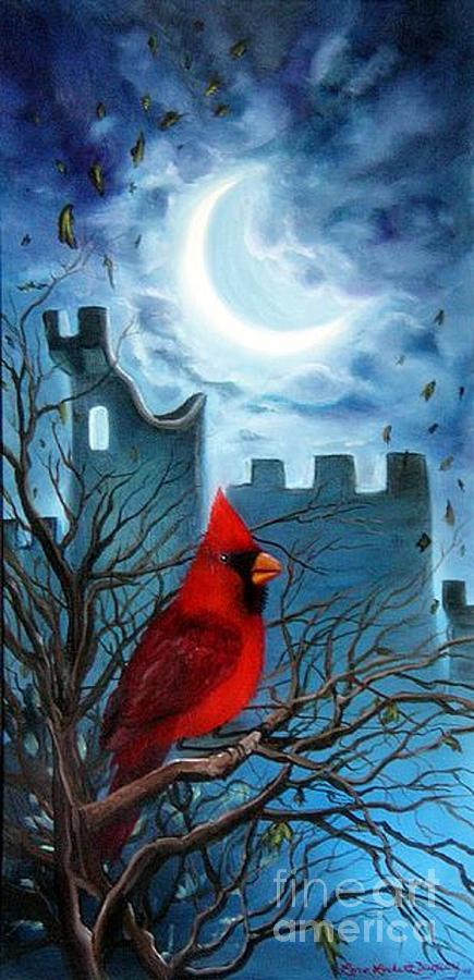 The Cardinal Painting by Lora Duguay