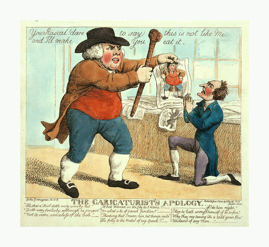 The Caricaturists Apology, Grinagain, Giles Drawing by Litz Collection ...