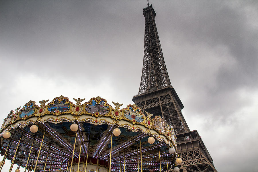The Carousel and the Tower Photograph by Georgia Clare