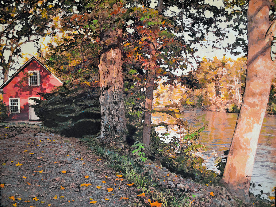 Landscape Painting - The Carriage House by Thomas Stratton Landscape Painting - The Carriage House by Thomas Stratton