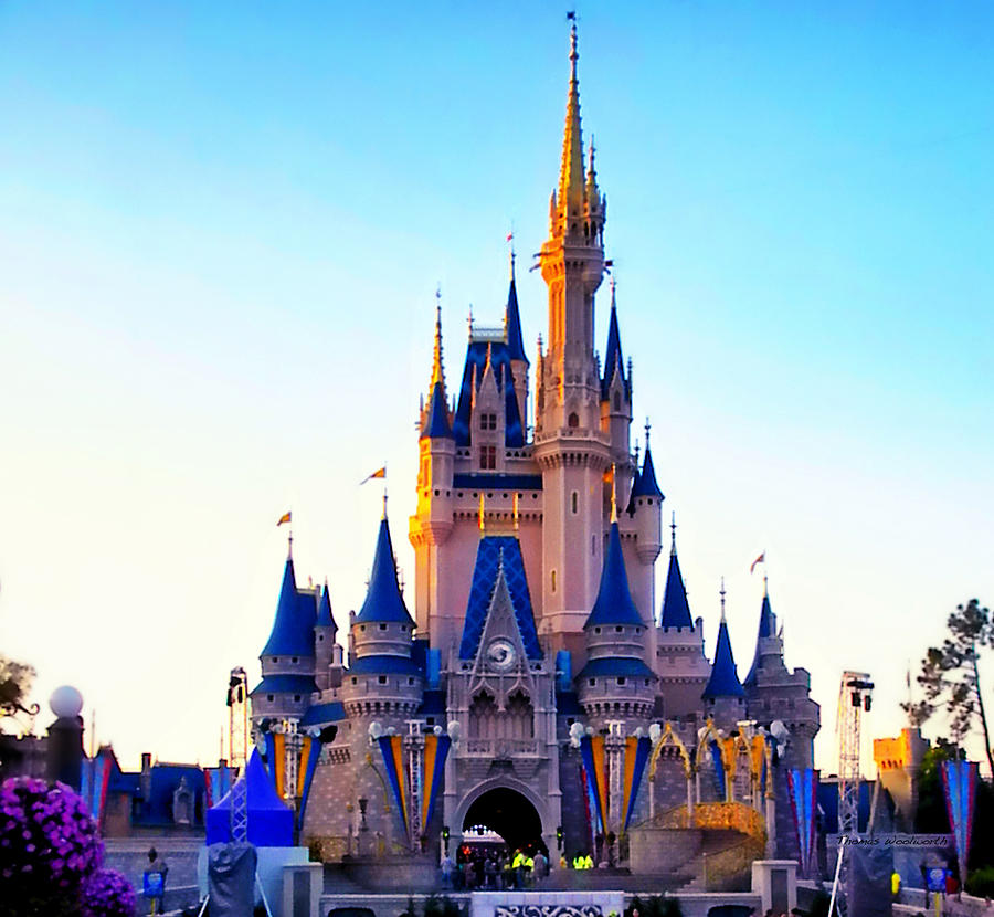 The Castle At Sunset Walt Disney World Photograph by Thomas Woolworth