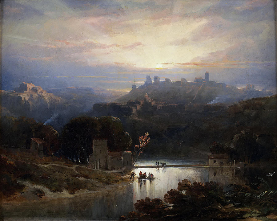 The Castle of Alcala de Guadaira Painting by David Roberts