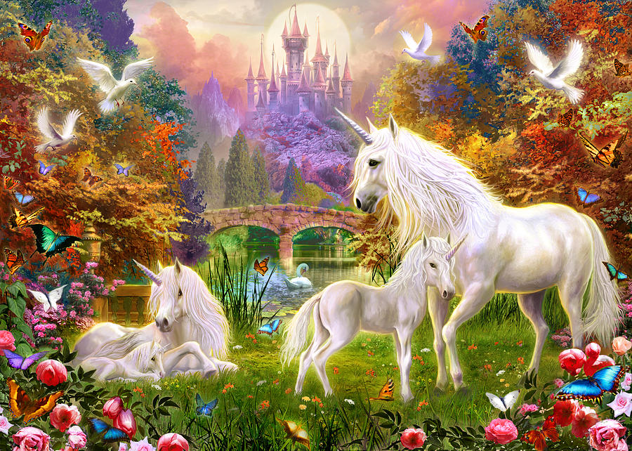 The Castle Unicorns Photograph by MGL Meiklejohn Graphics Licensing