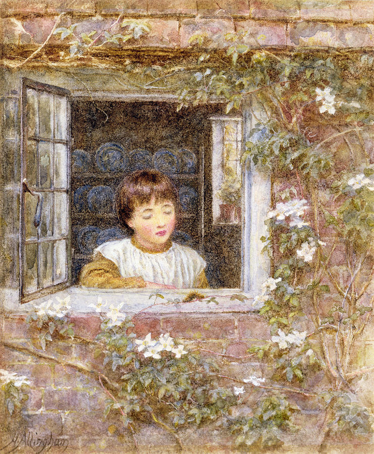 Elbow Photograph - The Caterpillar Wc On Paper by Helen Allingham