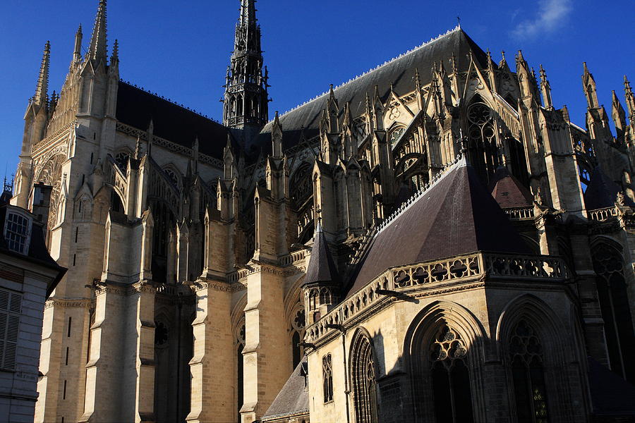 Amiens Cathedral Photograph - The Cathedral Basilica, Amiens, France by Aidan Moran