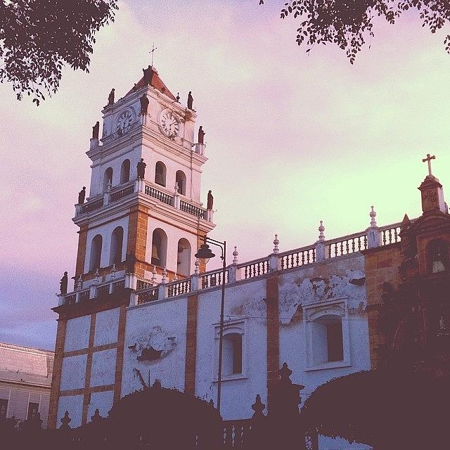 Sunset Photograph - Sucre Cathedral by Kate Marsden