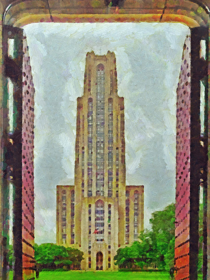 The Cathedral of Learning 2 Digital Art by Digital Photographic Arts