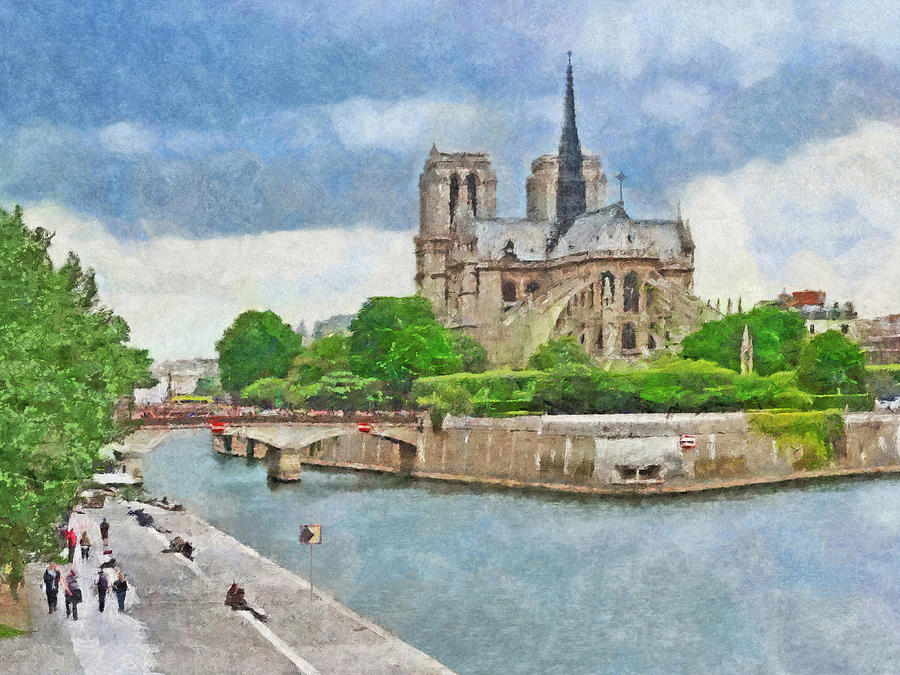 The Cathedral of Notre Dame  Digital Art by Digital Photographic Arts