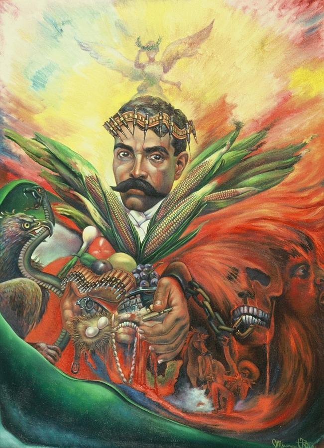 Mexican Revolution Painting - The Cause Zapata 3 by Arturo Miramontes