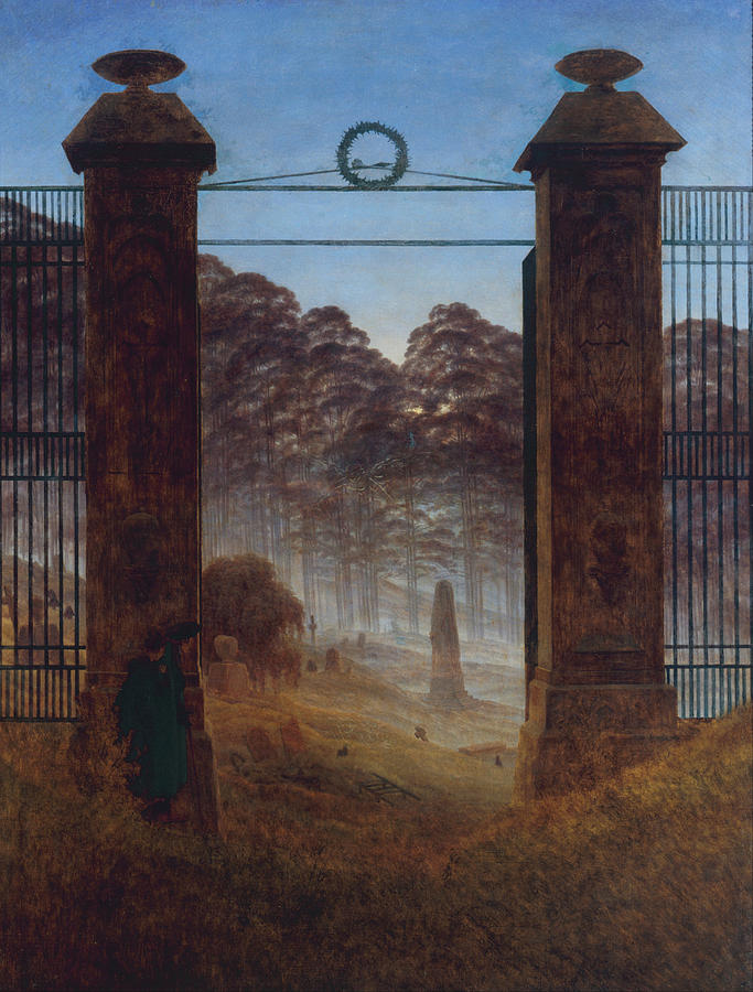 The Cemetery Entrance Painting by Caspar David Friedrich