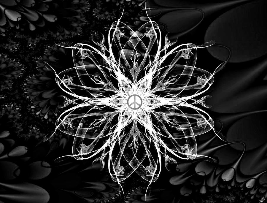 The Center of Peace Digital Art by Ally  White