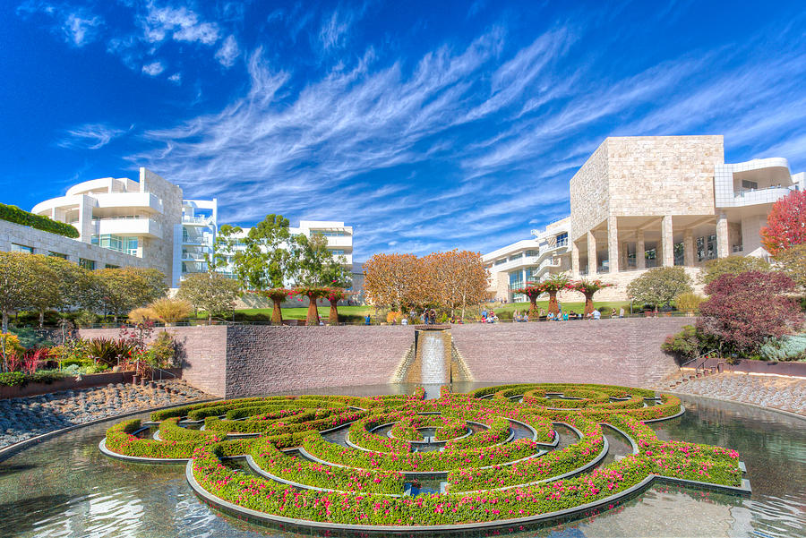 The Central Garden at the Getty Center in Los Angeles. Photograph by ...