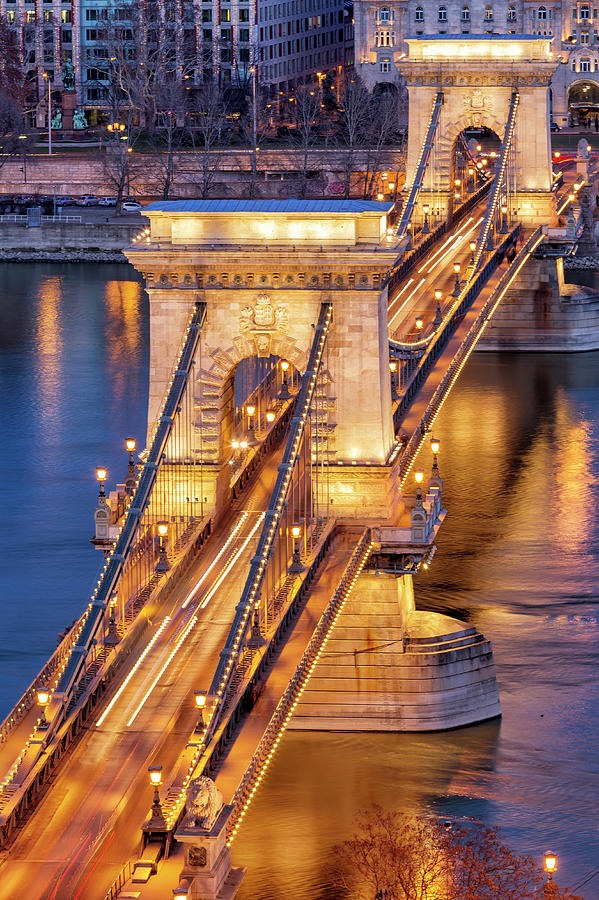 The Chain Bridge In Budapest Photograph by  Ultraforma 