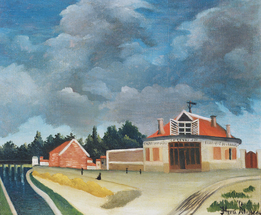 Urban Landscape Photograph - The Chair Factory At Alfortville, C.1897 Oil On Canvas Also See 309518 by Henri J.F. Rousseau