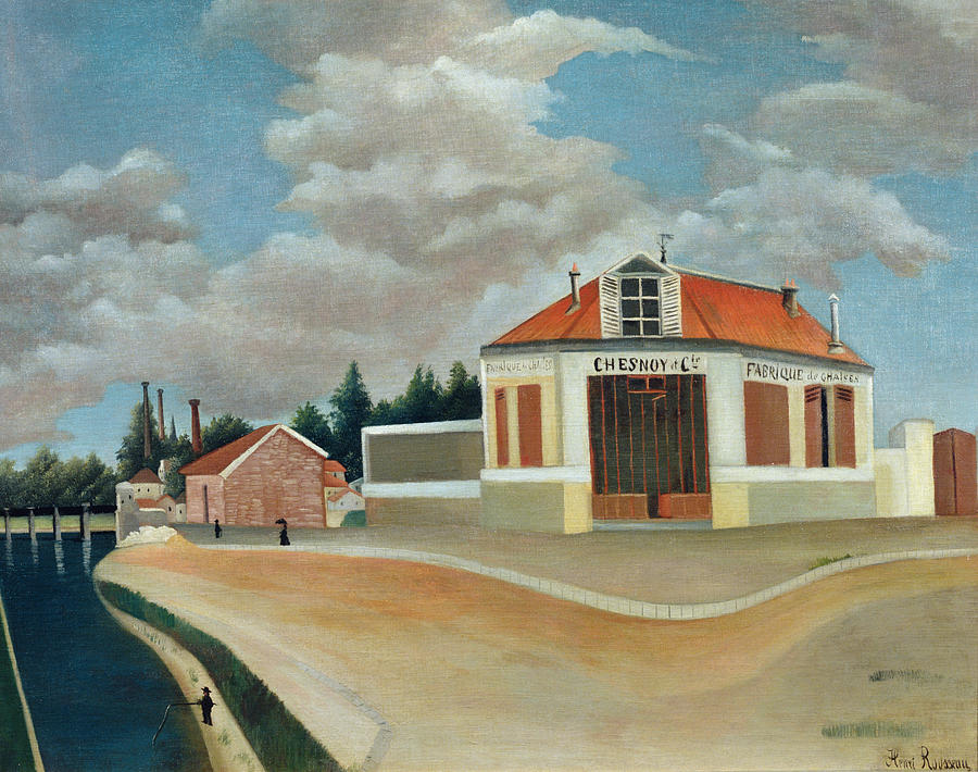 Henri Rousseau Painting - The Chair Factory at Alfortville by Henri Rousseau